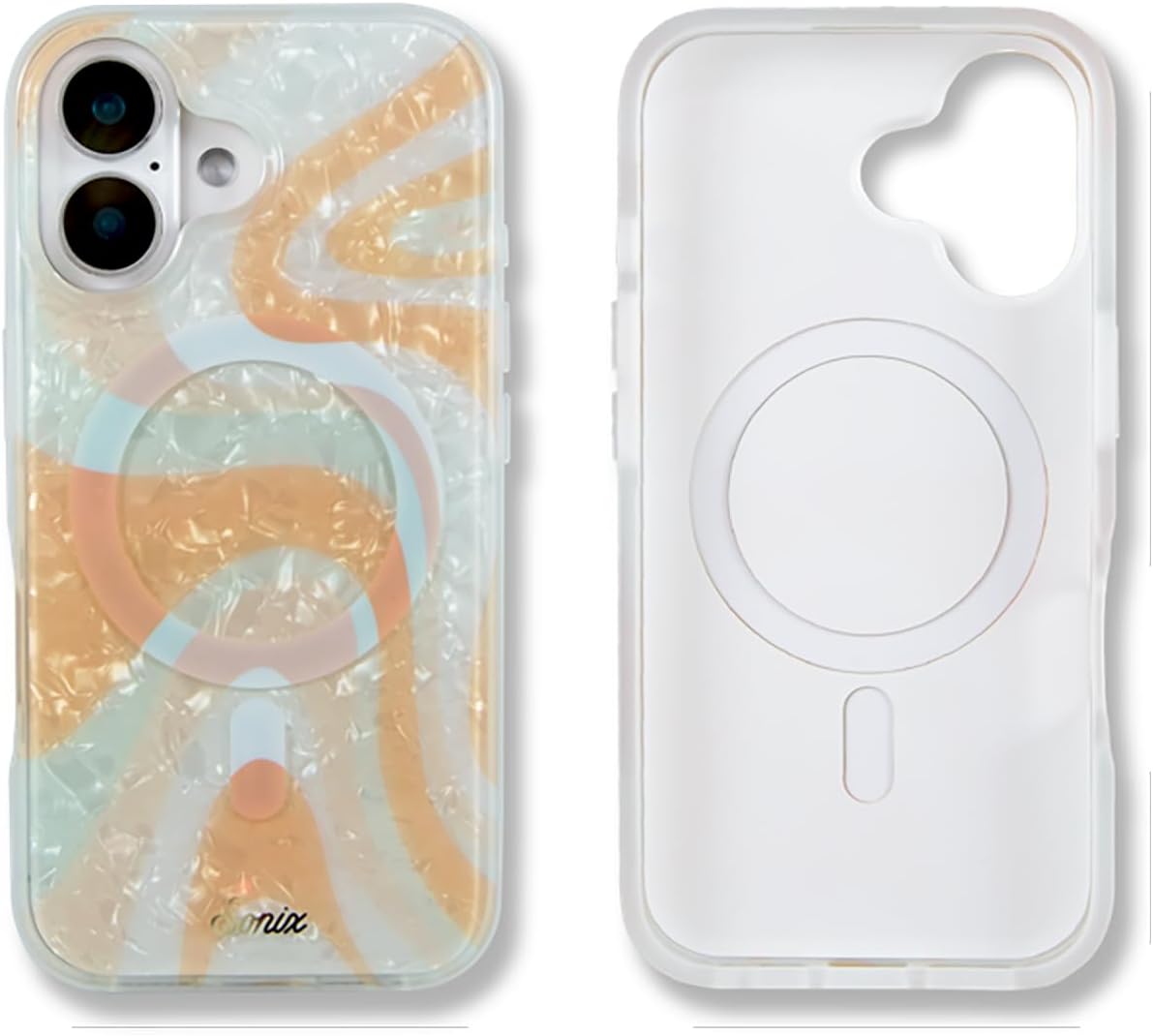 Phone Case for iPhone 16 Pro Max | Compatible with MagSafe | 10ft Drop Tested | Lemon Gingham - Colors B