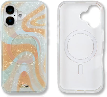 Phone Case for iPhone 16 Pro Max | Compatible with MagSafe | 10ft Drop Tested | Lemon Gingham - Colors B