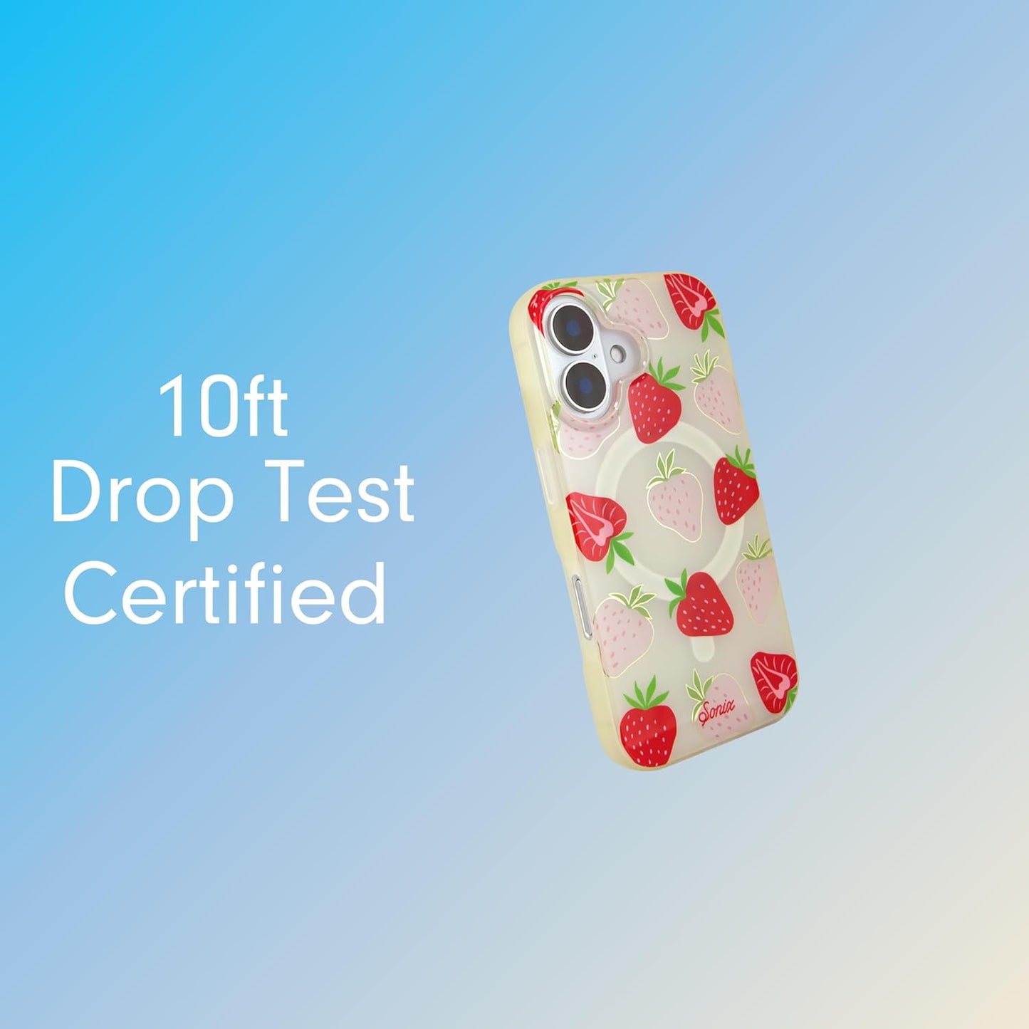 Phone Case for iPhone 16 Pro Max | Compatible with MagSafe | 10ft Drop Tested | Lemon Gingham - Colors B