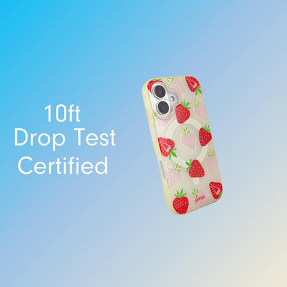 Phone Case for iPhone 16 Pro Max | Compatible with MagSafe | 10ft Drop Tested | Lemon Gingham - Colors B