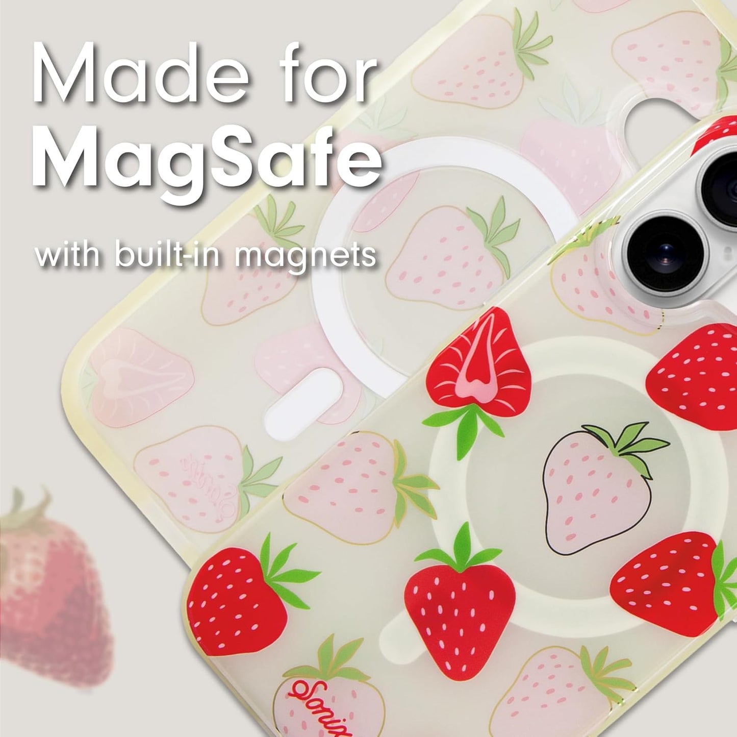 Phone Case for iPhone 16 Pro Max | Compatible with MagSafe | 10ft Drop Tested | Lemon Gingham - Colors B