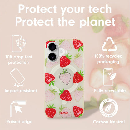 Phone Case for iPhone 16 Pro Max | Compatible with MagSafe | 10ft Drop Tested | Lemon Gingham - Colors B