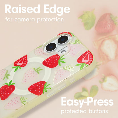 Phone Case for iPhone 16 Pro Max | Compatible with MagSafe | 10ft Drop Tested | Lemon Gingham - Colors B