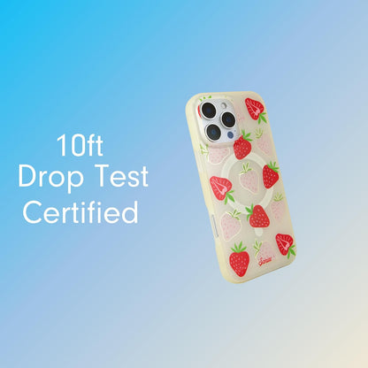 Phone Case for iPhone 16 Pro Max | Compatible with MagSafe | 10ft Drop Tested | Lemon Gingham - Colors B