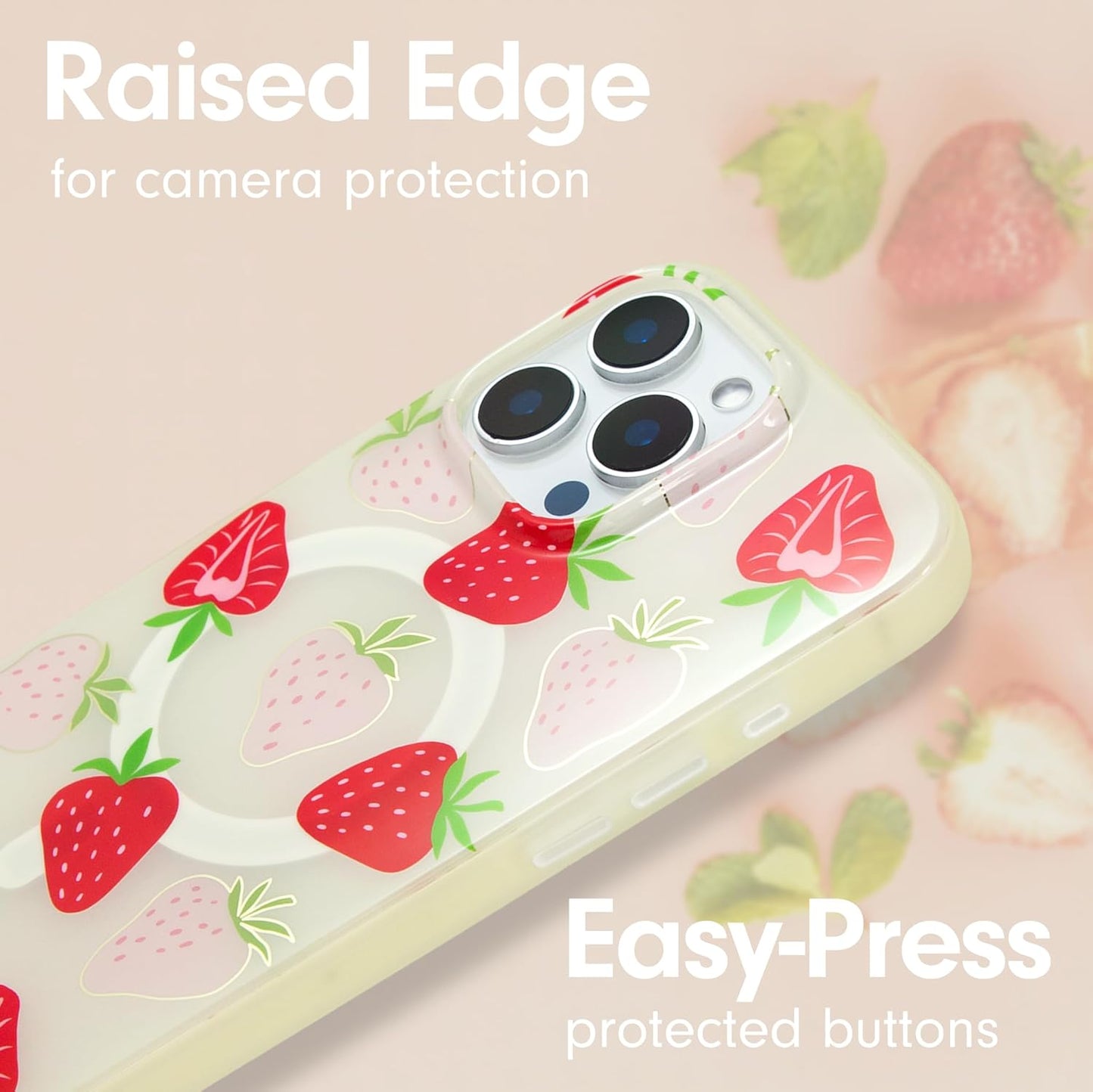 Phone Case for iPhone 16 Pro Max | Compatible with MagSafe | 10ft Drop Tested | Lemon Gingham - Colors B