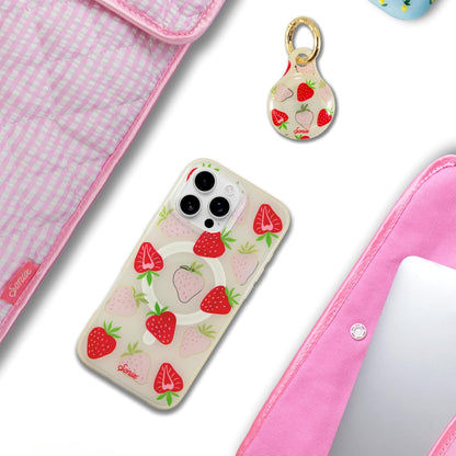 Phone Case for iPhone 16 Pro Max | Compatible with MagSafe | 10ft Drop Tested | Lemon Gingham - Colors B
