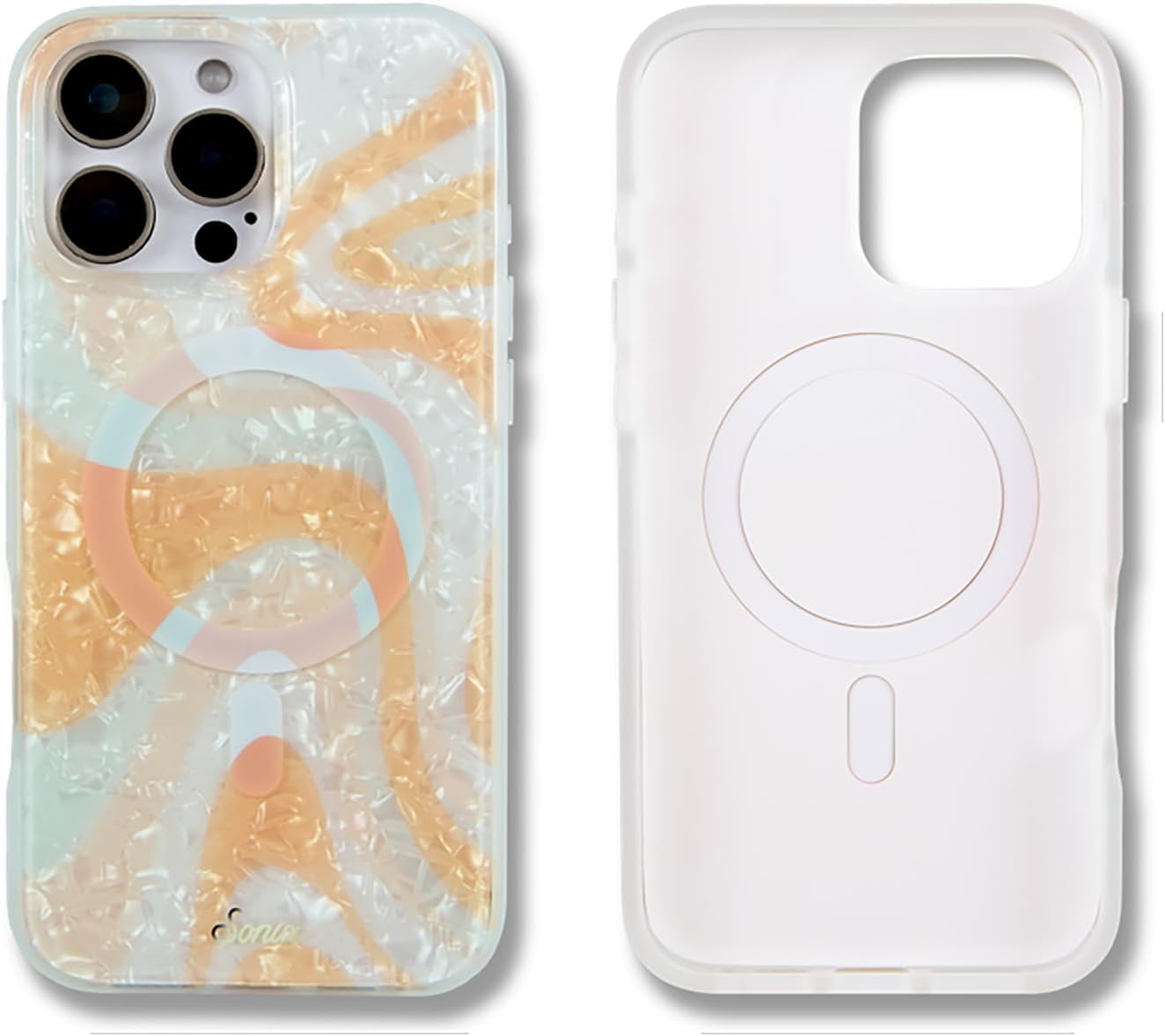 Phone Case for iPhone 16 Pro Max | Compatible with MagSafe | 10ft Drop Tested | Lemon Gingham - Colors B