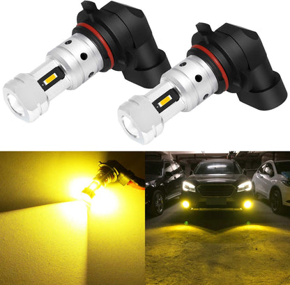9006 Yellow Fog Light Bulbs 3800 Lumens Super Bright HB4 9006LL LED Bulb Replacement for Car Truck SUV Fog Lights or DRL Lamps, 3000K Golden Yellow, Pack of 2