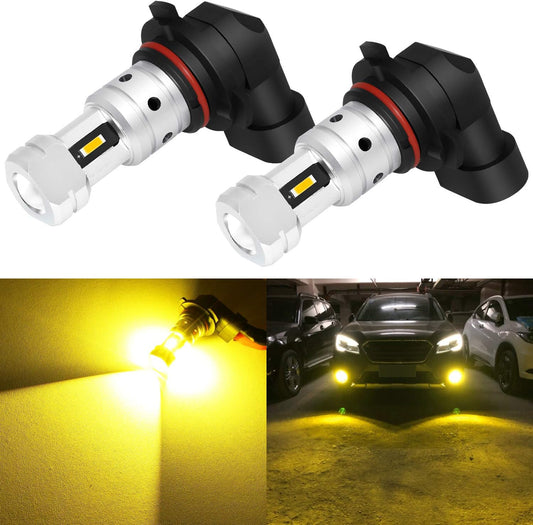 9006 Yellow Fog Light Bulbs 3800 Lumens Super Bright HB4 9006LL LED Bulb Replacement for Car Truck SUV Fog Lights or DRL Lamps, 3000K Golden Yellow, Pack of 2