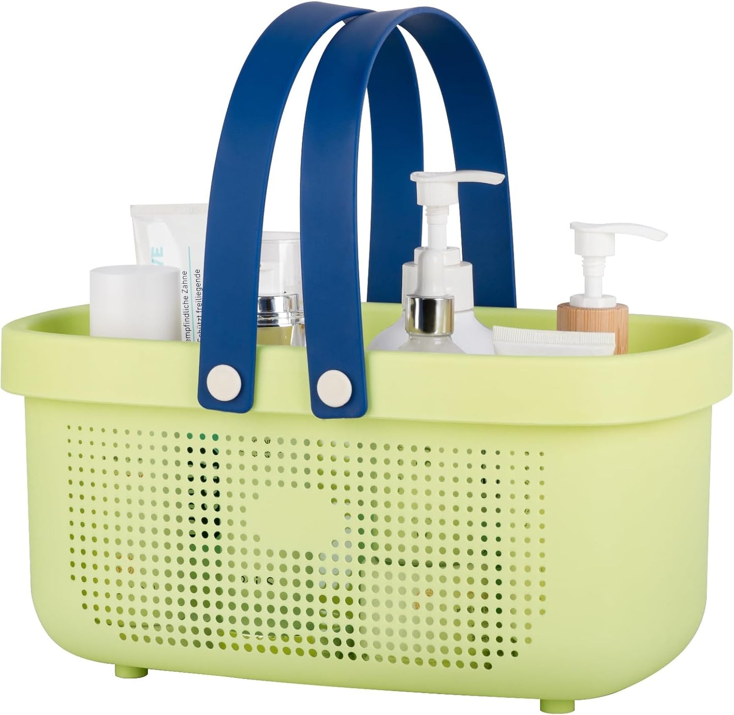 Plastic Storage Basket with Handle Portable Shower Caddy Tote Organizer Basket Bin for Bathroom Kitchen Dorm Room Bedroom, ‌Yellow