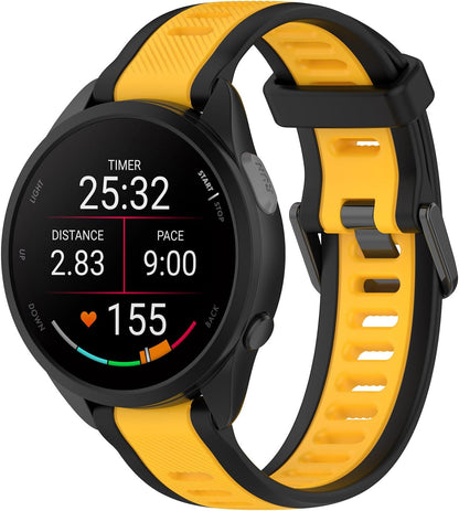 Compatible with Garmin Forerunner 165 Bands, 20mm Silicone Replacement Strap for Garmin Vivoactive 5 / Forerunner 55, 245, 645 Music Smartwatch