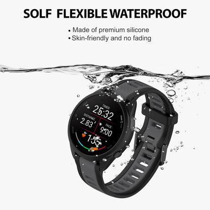 Compatible with Garmin Forerunner 165 Bands, 20mm Silicone Replacement Strap for Garmin Vivoactive 5 / Forerunner 55, 245, 645 Music Smartwatch