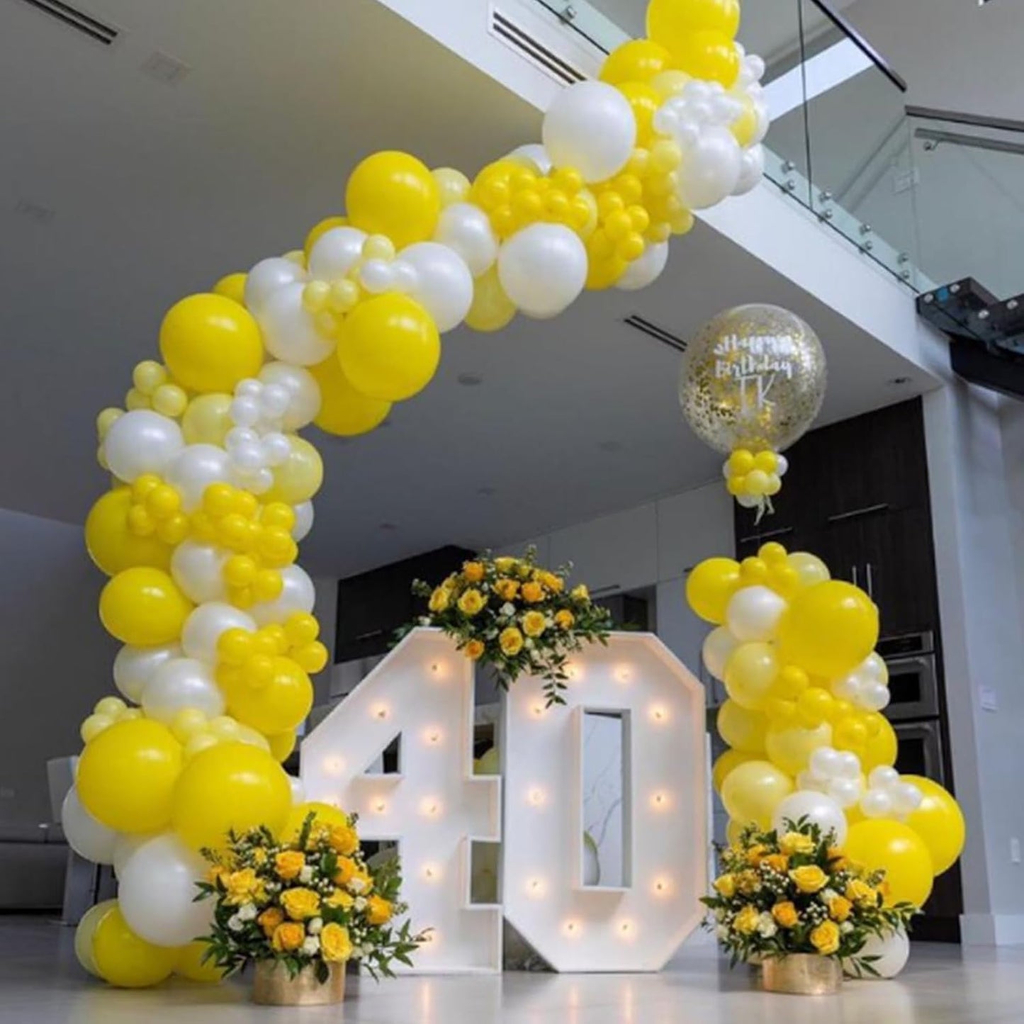 122pcs Yellow Latex Balloons in 18 12 10 5 inches | Baby Shower, Wedding, Birthday Party Decorations