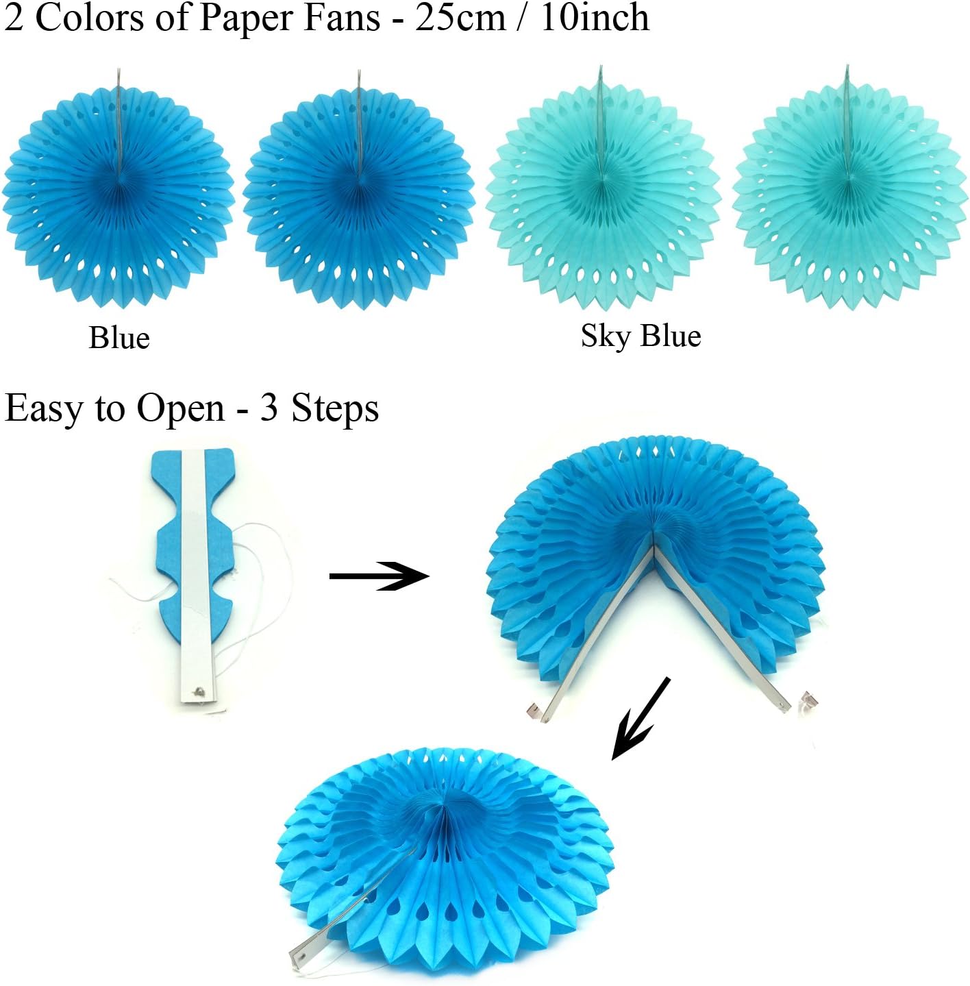 Party Decoration, 21 Pcs Yellow Hanging Paper Fans Pom Poms Flowers, Garlands String Polka Dot and Triangle Bunting Flags for Minnie Mouse Birthday Parties Baby Showers Wedding