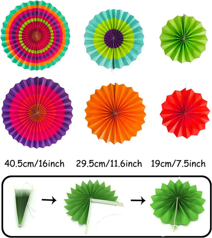 Party Decoration, 21 Pcs Yellow Hanging Paper Fans Pom Poms Flowers, Garlands String Polka Dot and Triangle Bunting Flags for Minnie Mouse Birthday Parties Baby Showers Wedding