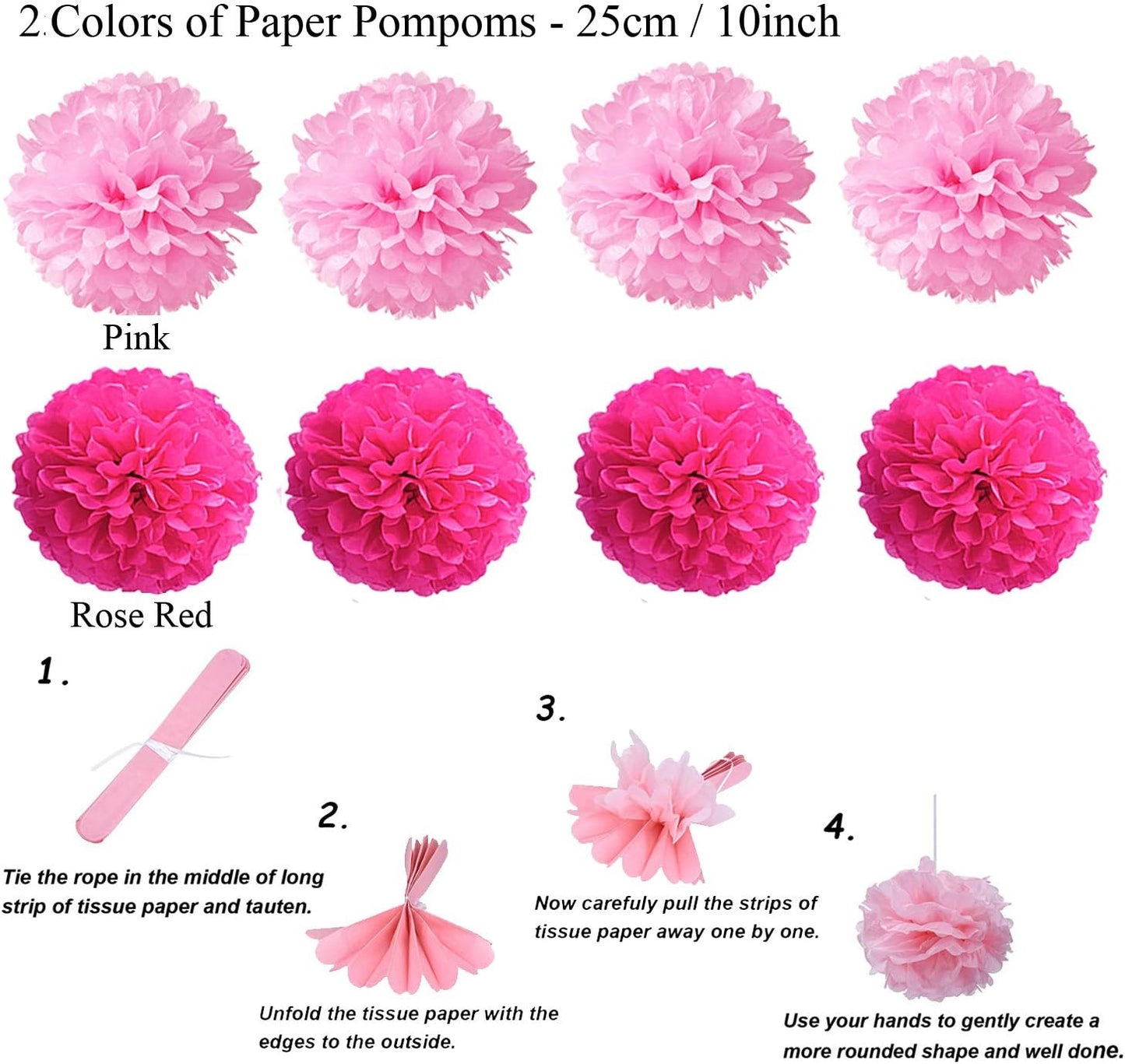 Party Decoration, 21 Pcs Yellow Hanging Paper Fans Pom Poms Flowers, Garlands String Polka Dot and Triangle Bunting Flags for Minnie Mouse Birthday Parties Baby Showers Wedding