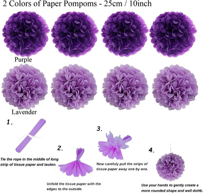 Party Decoration, 21 Pcs Yellow Hanging Paper Fans Pom Poms Flowers, Garlands String Polka Dot and Triangle Bunting Flags for Minnie Mouse Birthday Parties Baby Showers Wedding