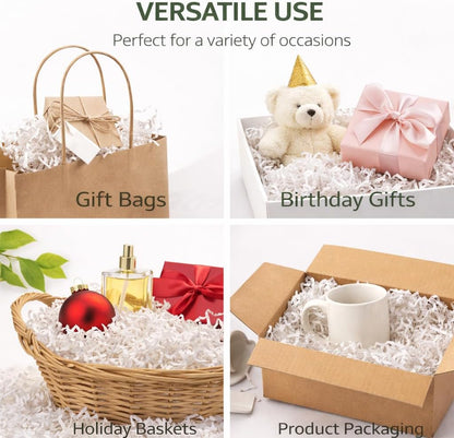 Pastel Yellow Crinkle Cut Paper Shred Filler, 5oz Decorative Gift Basket Filler, Cushioning Packing Material for Gift Boxes, Bags, DIY Crafts, Party Supplies & Shipping Protection