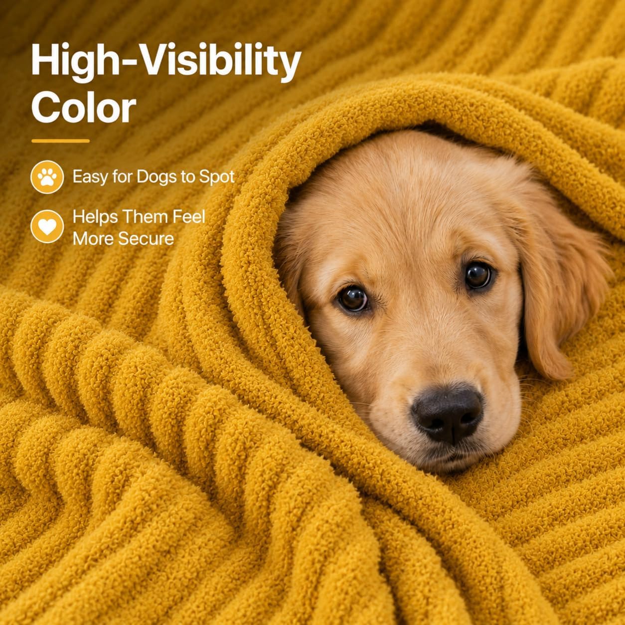 BATTILO Fluffy Soft Yellow Throw Blanket, Fuzzy Plush Mustard Knit Throw Blankets, Warm Lightweight Cozy Blanket for Couch, Bed, Sofa, Home Decor, 50"x60"
