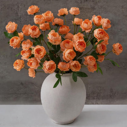 42 Heads Peonies Artificial Flowers – 6 Faux Peony Stems for Vase, 30” Tall Silk Fake Peony Flowers for Wedding Bouquets, Centerpieces Arrangements (Yellow)