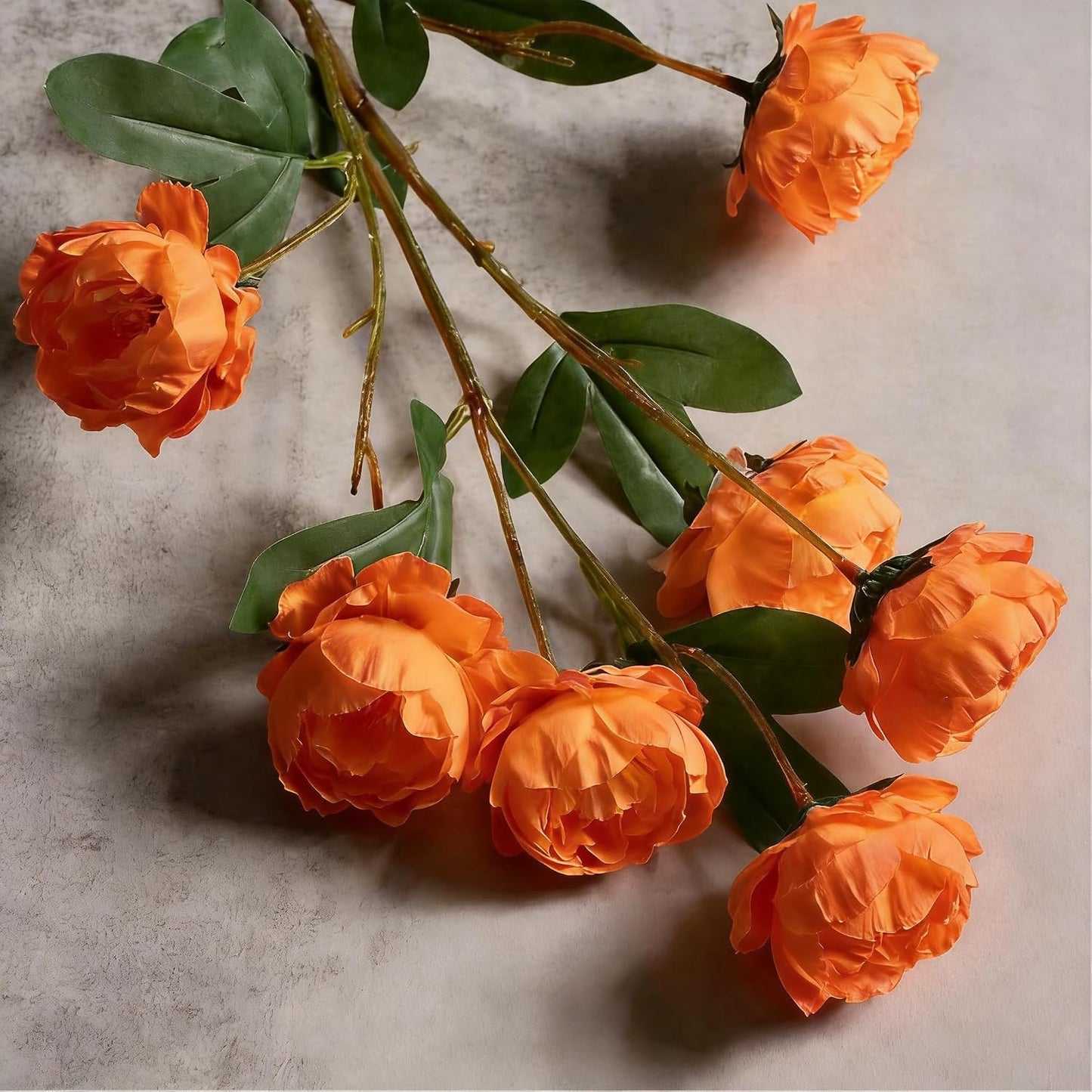 42 Heads Peonies Artificial Flowers – 6 Faux Peony Stems for Vase, 30” Tall Silk Fake Peony Flowers for Wedding Bouquets, Centerpieces Arrangements (Yellow)