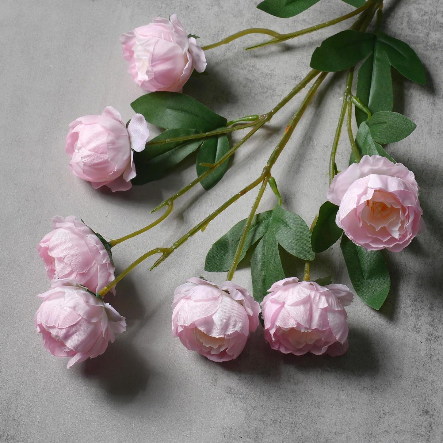 42 Heads Peonies Artificial Flowers – 6 Faux Peony Stems for Vase, 30” Tall Silk Fake Peony Flowers for Wedding Bouquets, Centerpieces Arrangements (Yellow)
