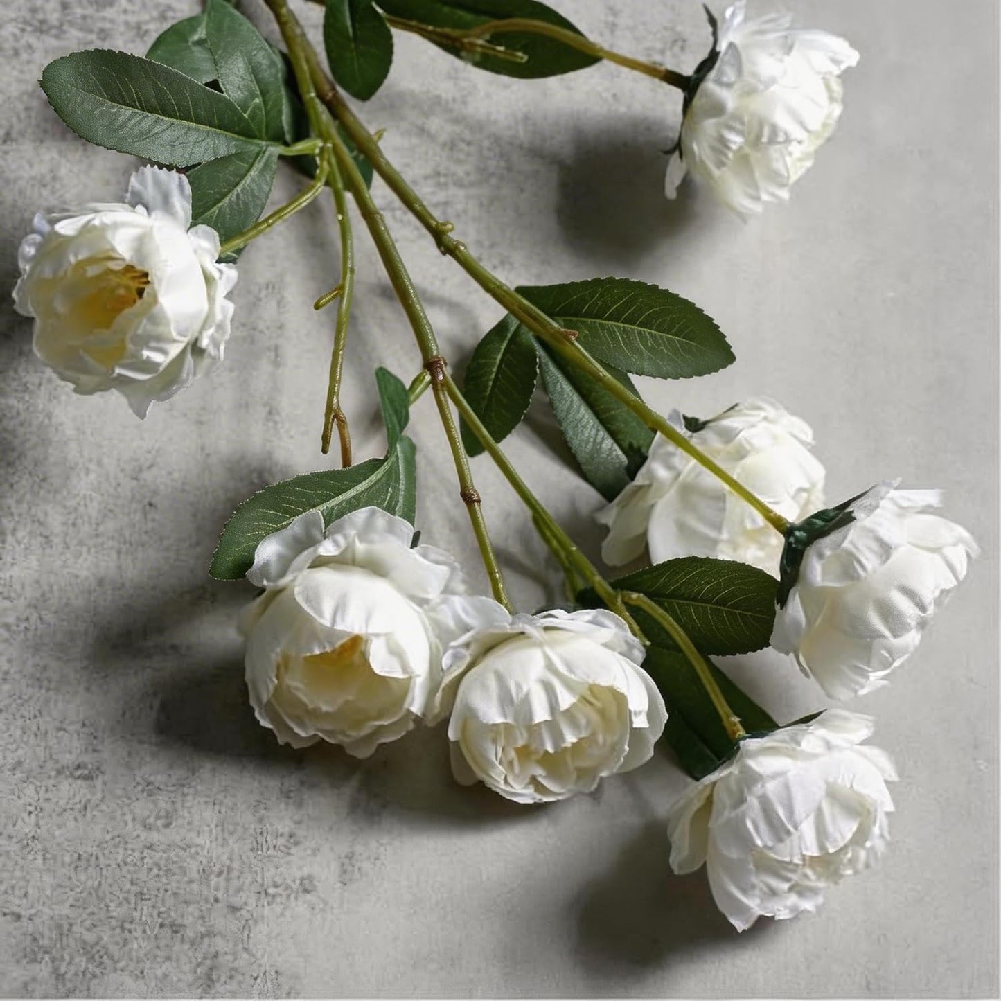 42 Heads Peonies Artificial Flowers – 6 Faux Peony Stems for Vase, 30” Tall Silk Fake Peony Flowers for Wedding Bouquets, Centerpieces Arrangements (Yellow)