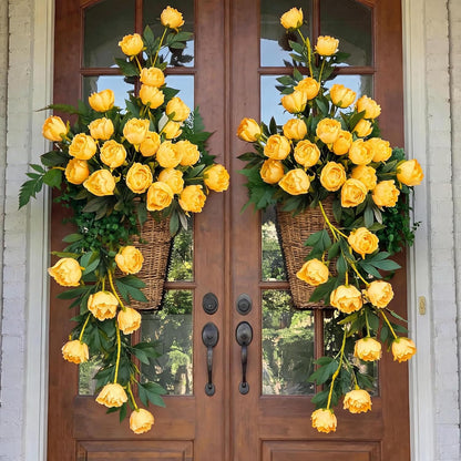 42 Heads Peonies Artificial Flowers – 6 Faux Peony Stems for Vase, 30” Tall Silk Fake Peony Flowers for Wedding Bouquets, Centerpieces Arrangements (Yellow)