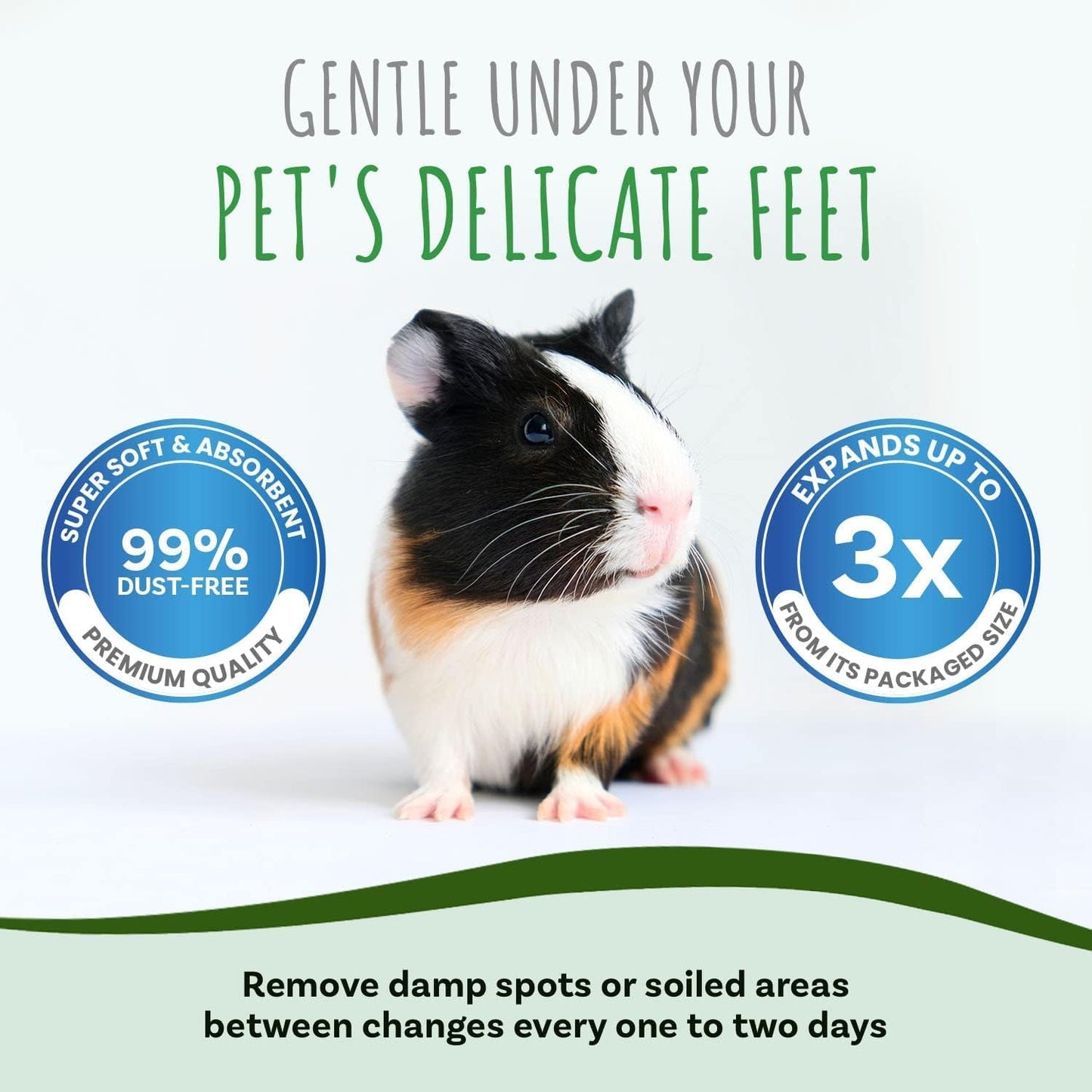 Premium Soft Paper Bedding, Beige, 56 L | Natural Absorbent Bedding, Odor Control, Made in USA, For Indoor & Outdoor Rabbits, Guinea Pigs & Small Pets