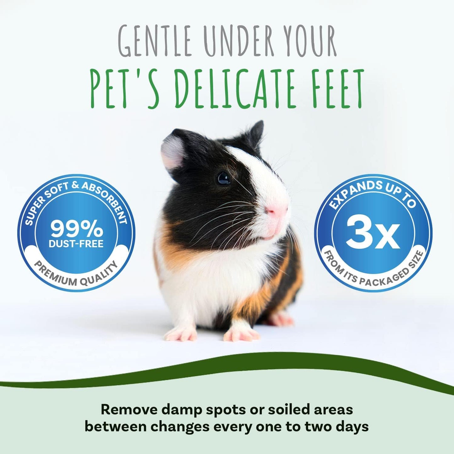 Premium Soft Paper Bedding, Beige, 56 L | Natural Absorbent Bedding, Odor Control, Made in USA, For Indoor & Outdoor Rabbits, Guinea Pigs & Small Pets