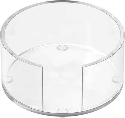 Scalloped Acrylic Drink Coaster Set 4‑Pack with Holder – Light Yellow Minimalist Beverage Coasters, Non‑Slip Table Protector, Modern Housewarming Gift