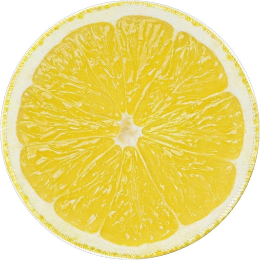 Lemon Round Mouse Pad Small Gaming Mousepad Desk Mat Stitched Edges 9.8 X 9.8 Inch for Home Office