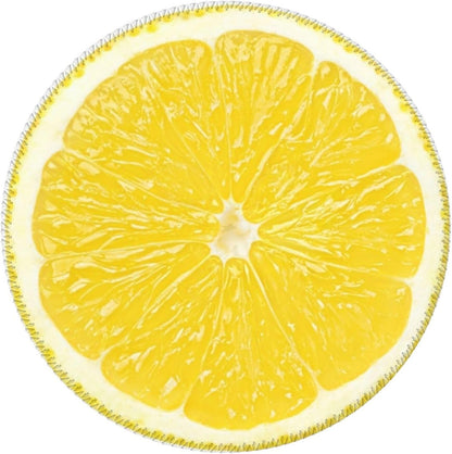 Lemon Round Mouse Pad Small Gaming Mousepad Desk Mat Stitched Edges 9.8 X 9.8 Inch for Home Office