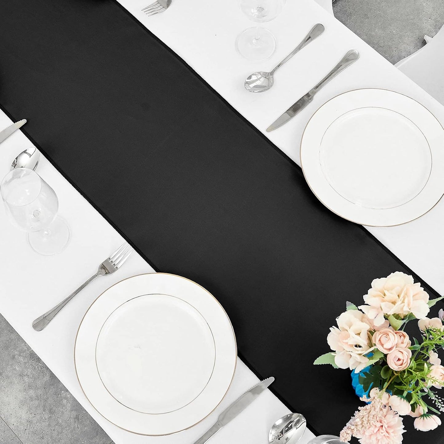 4-Pack Yellow Satin Table Runner 12 x 108 Inch Long Bright and Smooth Silk Fabric Table Runner for Wedding Banquet Birthday Party Decoration