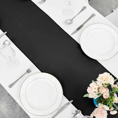 4-Pack Yellow Satin Table Runner 12 x 108 Inch Long Bright and Smooth Silk Fabric Table Runner for Wedding Banquet Birthday Party Decoration