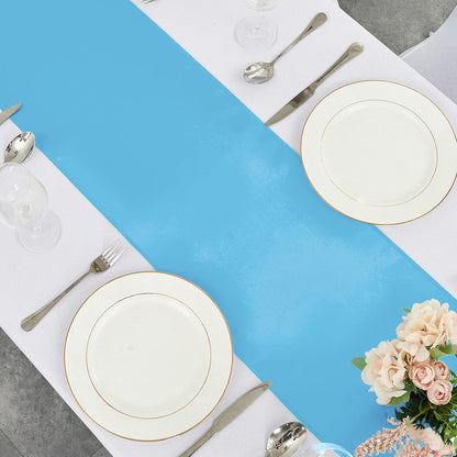 4-Pack Yellow Satin Table Runner 12 x 108 Inch Long Bright and Smooth Silk Fabric Table Runner for Wedding Banquet Birthday Party Decoration