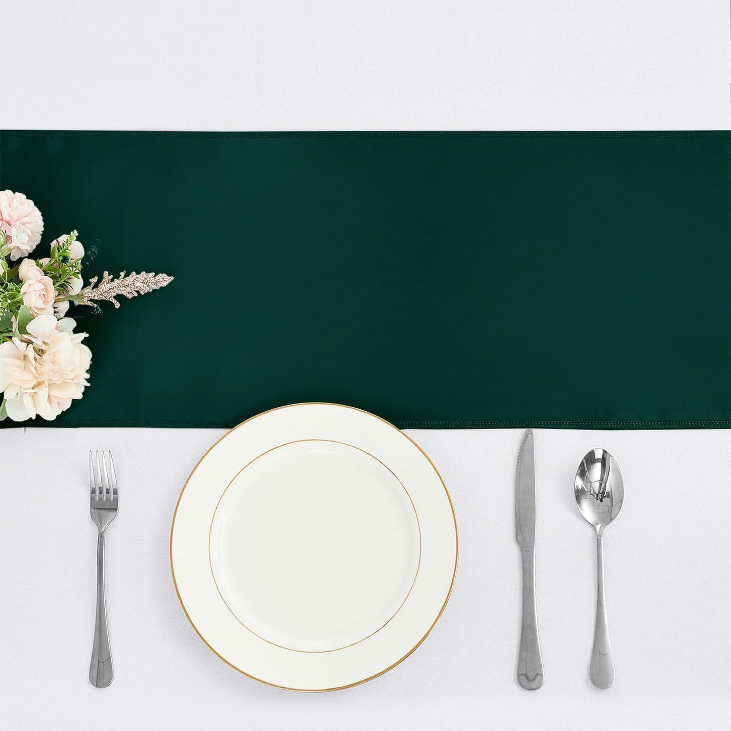 4-Pack Yellow Satin Table Runner 12 x 108 Inch Long Bright and Smooth Silk Fabric Table Runner for Wedding Banquet Birthday Party Decoration