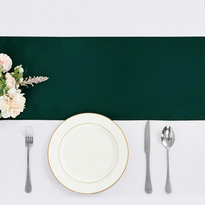 4-Pack Yellow Satin Table Runner 12 x 108 Inch Long Bright and Smooth Silk Fabric Table Runner for Wedding Banquet Birthday Party Decoration