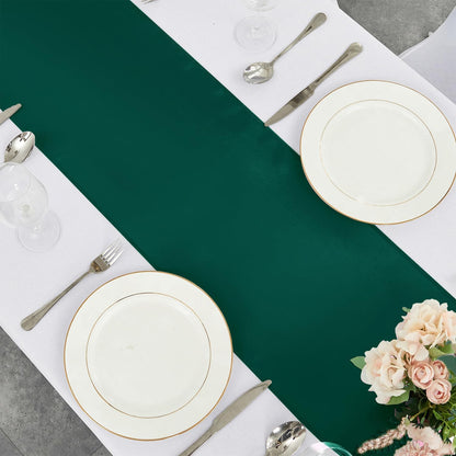 4-Pack Yellow Satin Table Runner 12 x 108 Inch Long Bright and Smooth Silk Fabric Table Runner for Wedding Banquet Birthday Party Decoration
