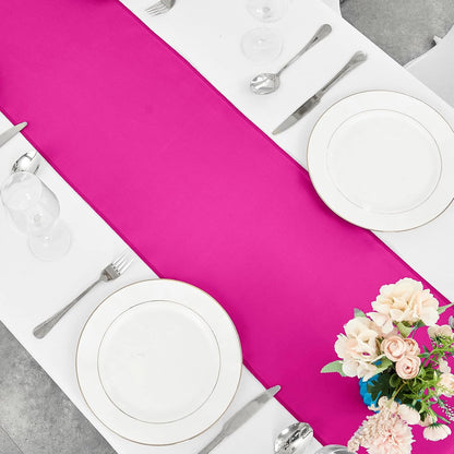 4-Pack Yellow Satin Table Runner 12 x 108 Inch Long Bright and Smooth Silk Fabric Table Runner for Wedding Banquet Birthday Party Decoration