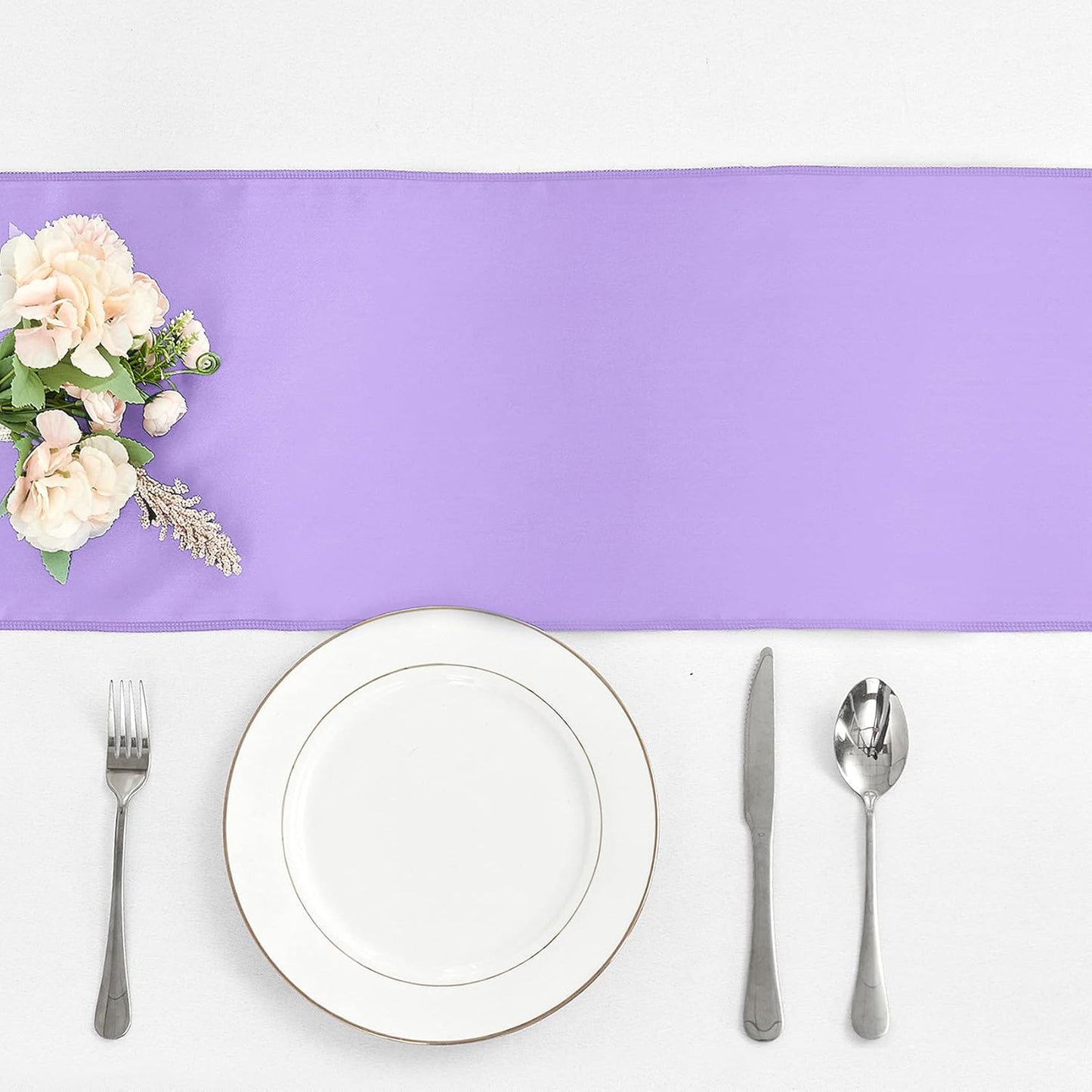 4-Pack Yellow Satin Table Runner 12 x 108 Inch Long Bright and Smooth Silk Fabric Table Runner for Wedding Banquet Birthday Party Decoration