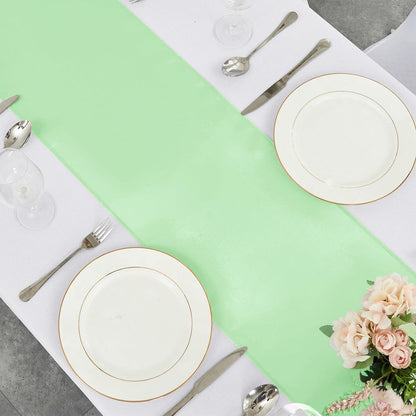 4-Pack Yellow Satin Table Runner 12 x 108 Inch Long Bright and Smooth Silk Fabric Table Runner for Wedding Banquet Birthday Party Decoration