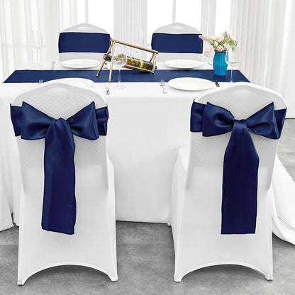 4-Pack Yellow Satin Table Runner 12 x 108 Inch Long Bright and Smooth Silk Fabric Table Runner for Wedding Banquet Birthday Party Decoration