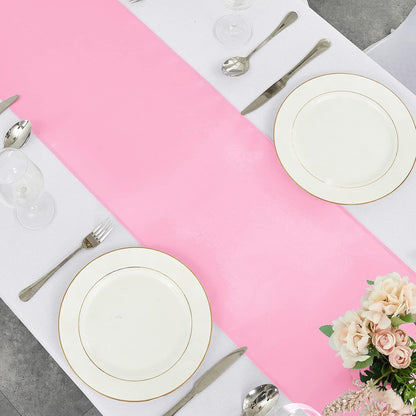 4-Pack Yellow Satin Table Runner 12 x 108 Inch Long Bright and Smooth Silk Fabric Table Runner for Wedding Banquet Birthday Party Decoration
