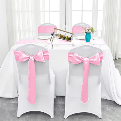 4-Pack Yellow Satin Table Runner 12 x 108 Inch Long Bright and Smooth Silk Fabric Table Runner for Wedding Banquet Birthday Party Decoration