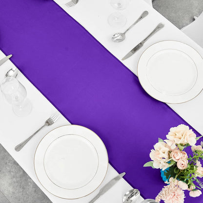 4-Pack Yellow Satin Table Runner 12 x 108 Inch Long Bright and Smooth Silk Fabric Table Runner for Wedding Banquet Birthday Party Decoration