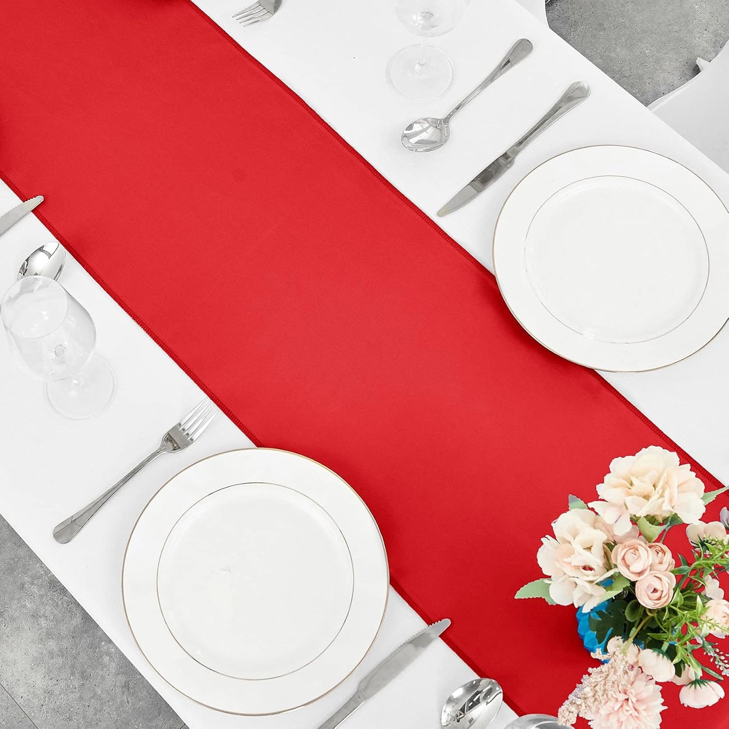 4-Pack Yellow Satin Table Runner 12 x 108 Inch Long Bright and Smooth Silk Fabric Table Runner for Wedding Banquet Birthday Party Decoration