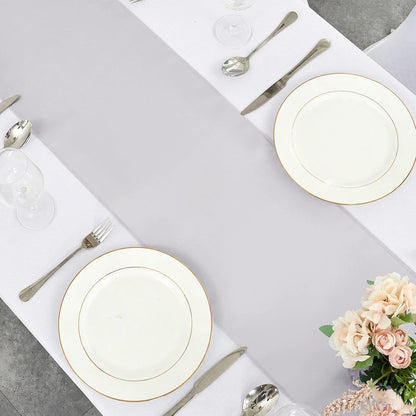 4-Pack Yellow Satin Table Runner 12 x 108 Inch Long Bright and Smooth Silk Fabric Table Runner for Wedding Banquet Birthday Party Decoration