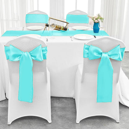 4-Pack Yellow Satin Table Runner 12 x 108 Inch Long Bright and Smooth Silk Fabric Table Runner for Wedding Banquet Birthday Party Decoration