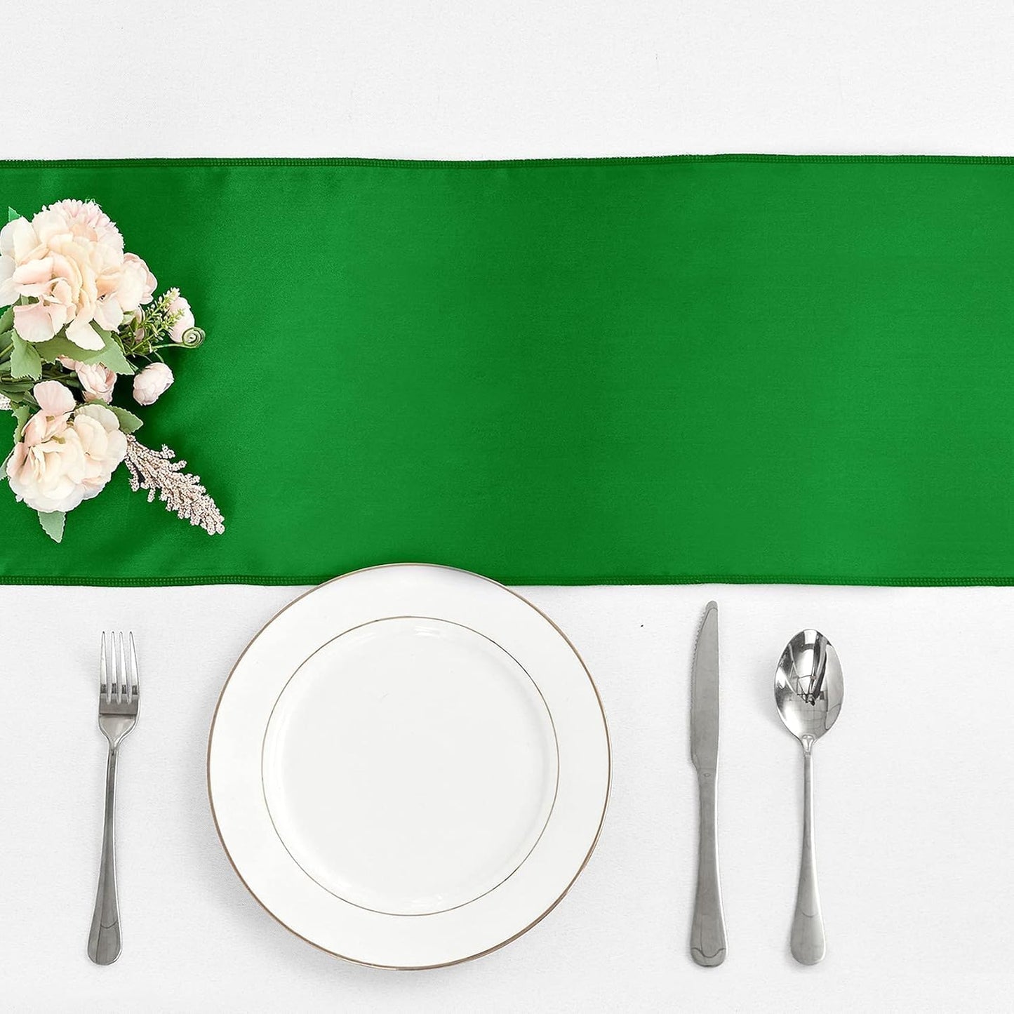 4-Pack Yellow Satin Table Runner 12 x 108 Inch Long Bright and Smooth Silk Fabric Table Runner for Wedding Banquet Birthday Party Decoration